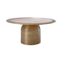 TORTENPLATTE KUCHENPLATTE ART DECO 325 - Goldfarben/Rosa, Trend, Metall (29/14cm) - Kayoom