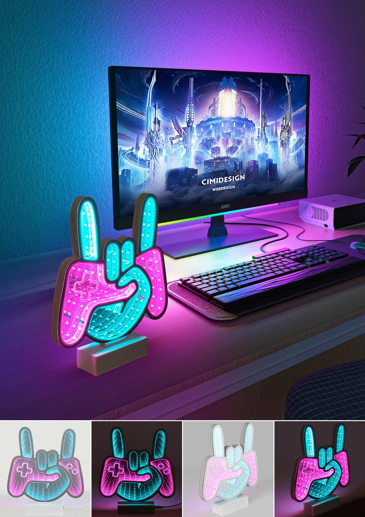 Led Svjetiljka Dekorativna Frani - bijela/boje kroma, Moderno, plastika (22,9/4,6/25,3cm) - Mömax