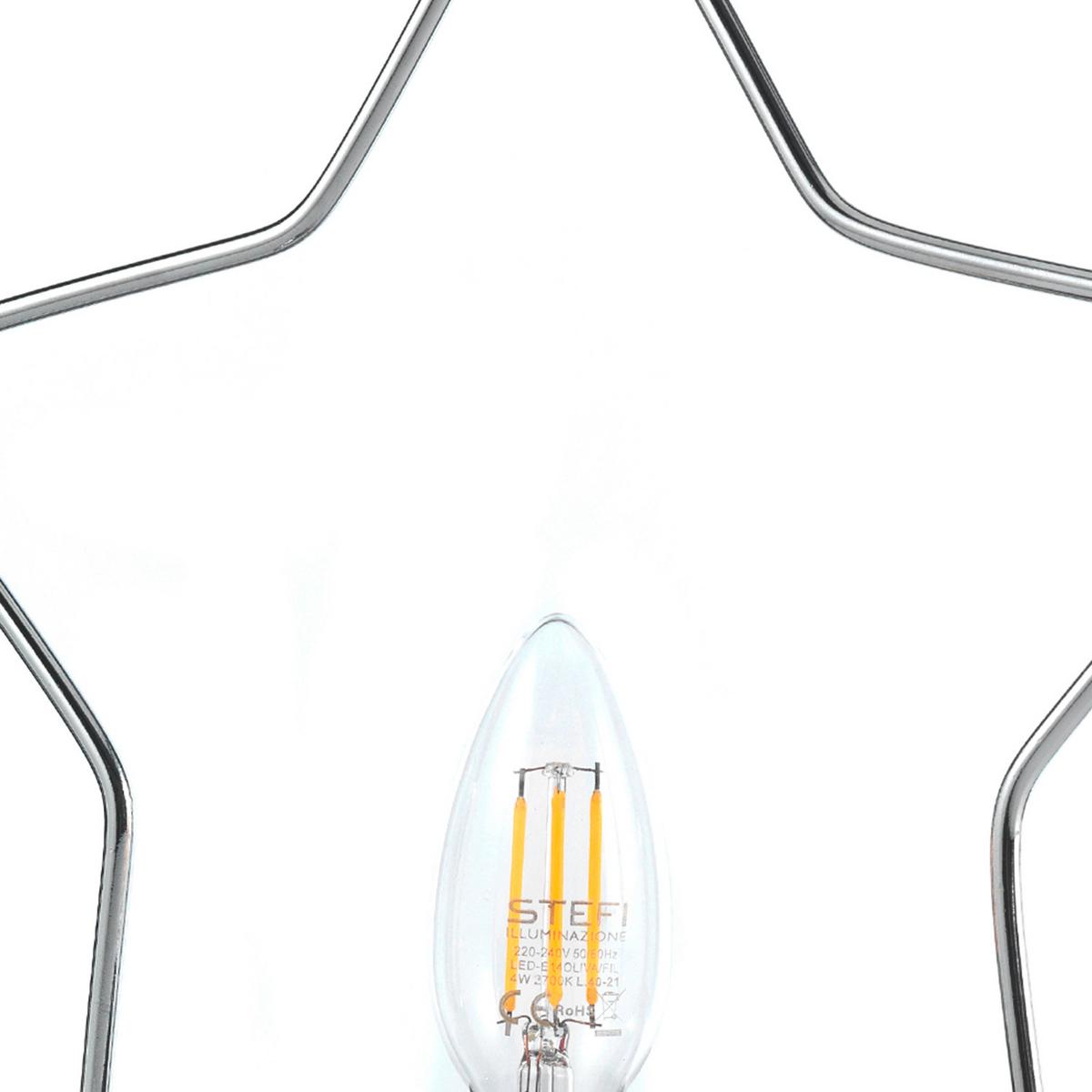 Kindertischleuchte Estrella Chromfarben max. 6 Watt - Chromfarben, Design, Metall (27/12/40cm)