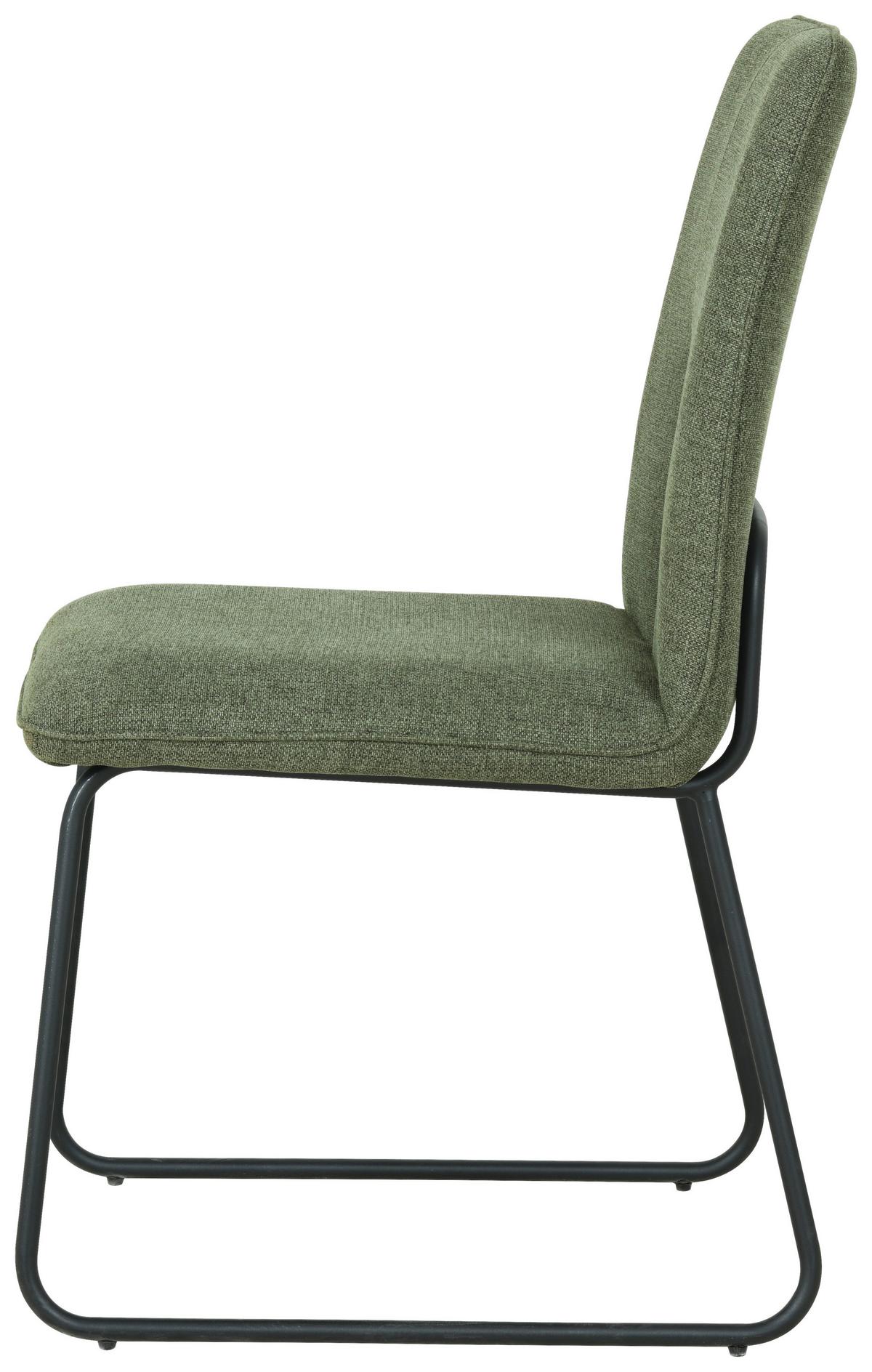 KRZESŁO MARTY - zielony/czarny, Design, metal/tkanina (48/90/63cm) - Xora