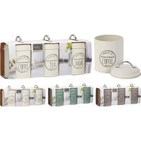 Fém Ételtároló Doboz Szett 3db-Os Kitchen - pink/fehér, fém (11/15,5cm)