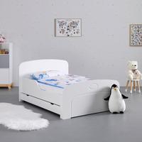 Stauraumbett Enna Weiß ca. 90x140 cm MDF - Weiß, MODERN, Holz (90/140-190cm) - Bessagi Kids