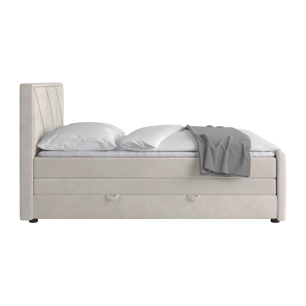 Boxspringbett Bologna ca. 180x200 cm Creme - MODERN, Holz/Kunststoff (180/200cm) - MID.YOU