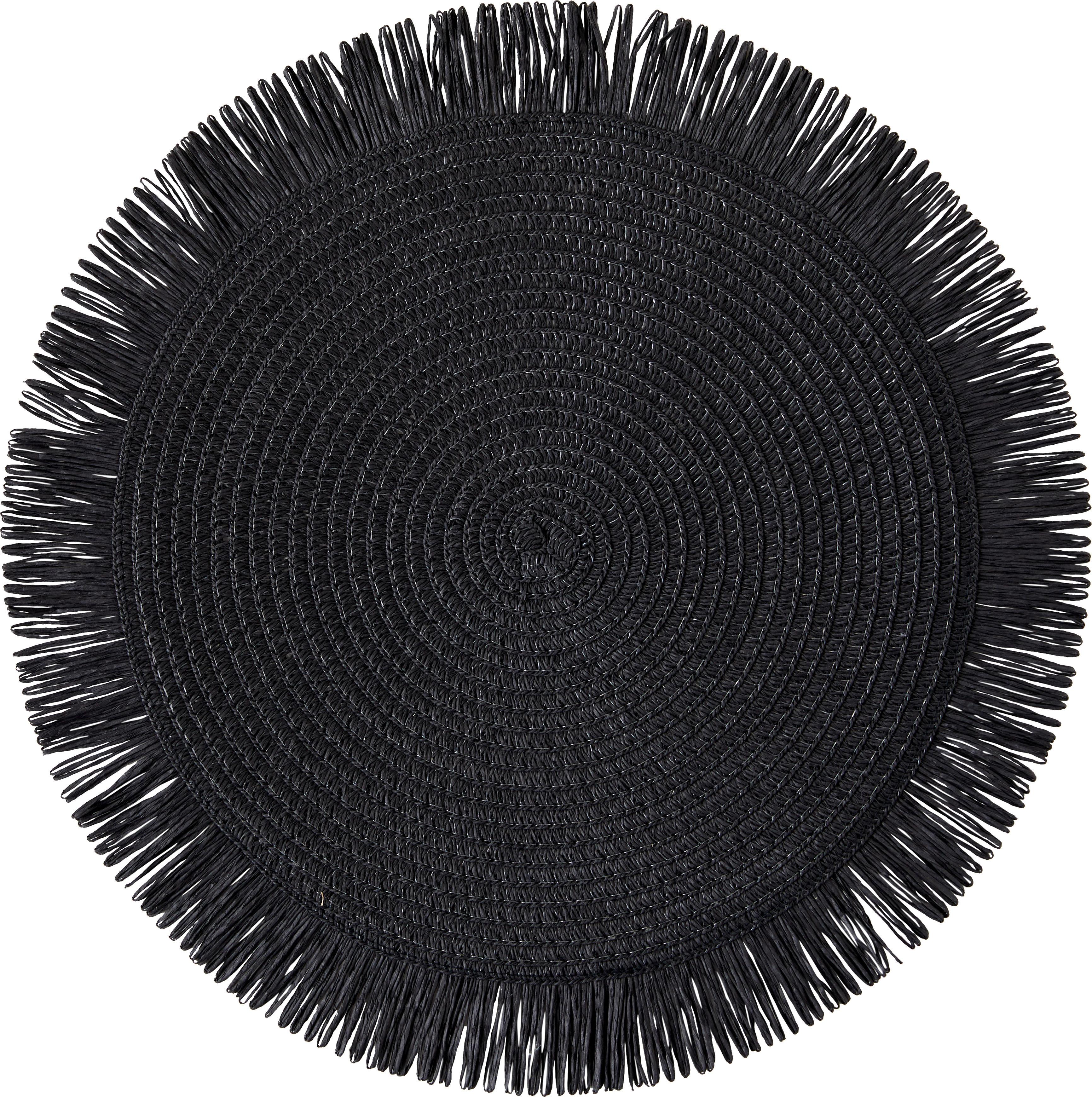 Tischset Anouk in verschiedenen Farben - Beige/Schwarz, MODERN, Papier (38cm)