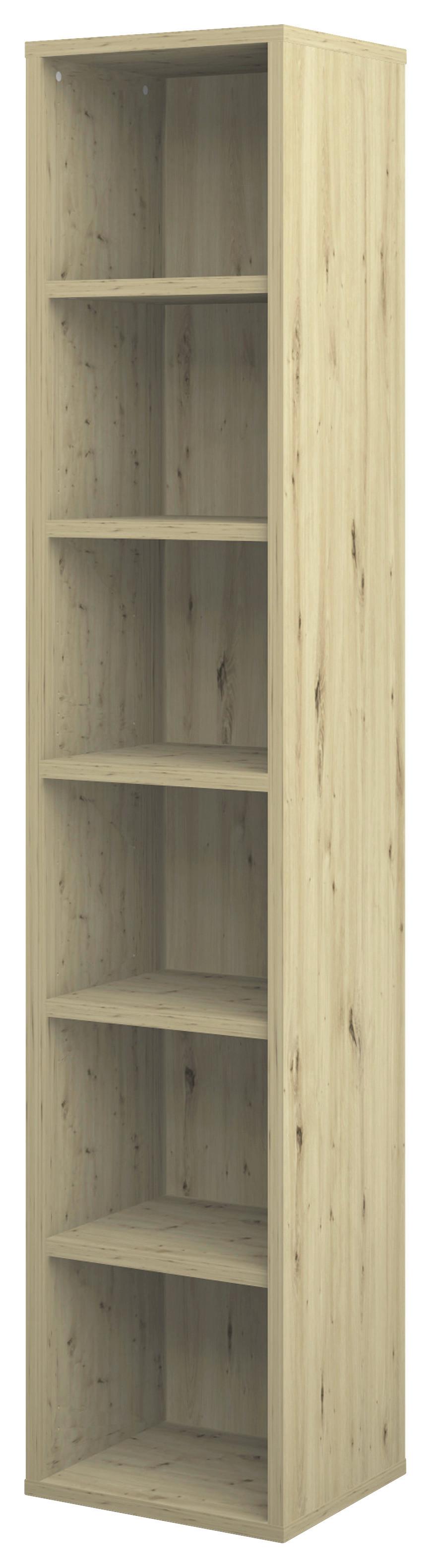 Regal Big Profi Office - Schwarz/Eiche Artisan, Modern, Holzwerkstoff/Kunststoff (44/218/40cm) - Mömax