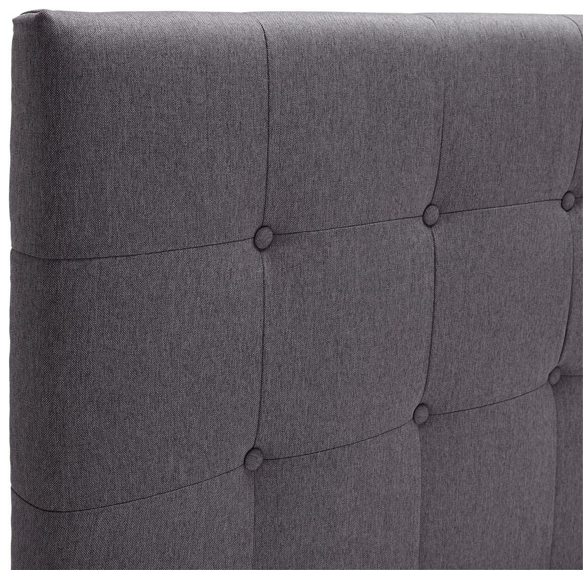Pat tapițat Frederico 180X200 gri - gri deschis/negru, Modern, lemn/metal (180/200cm) - Bessagi Home
