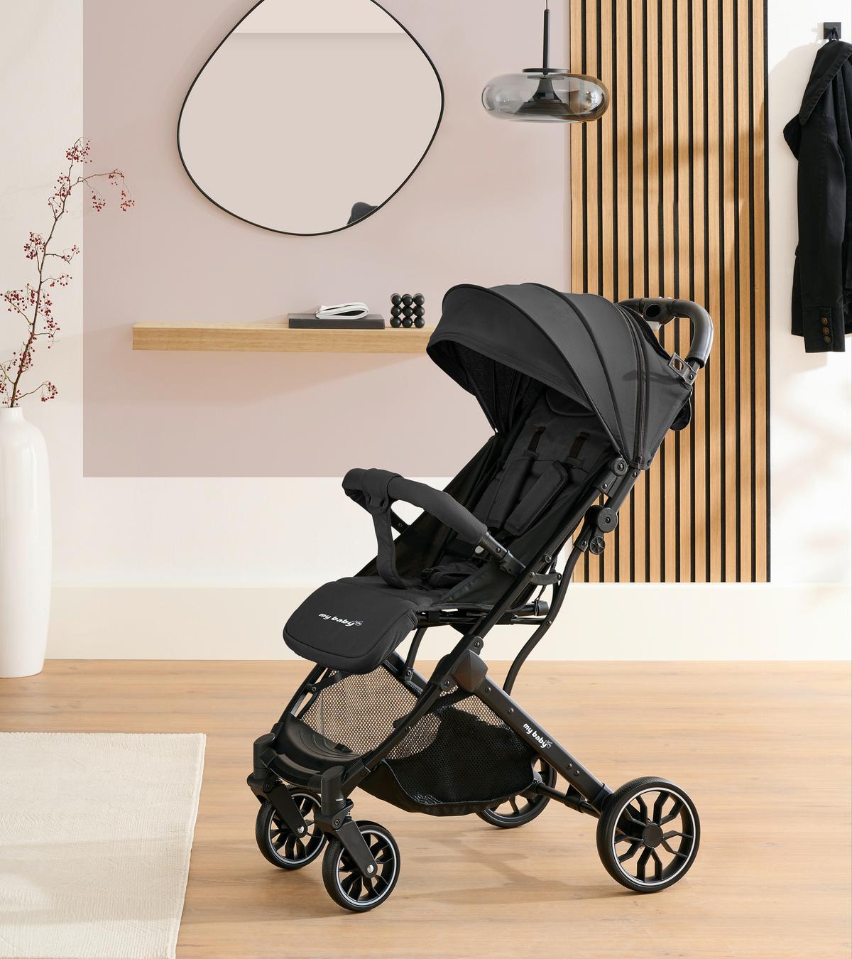 WÓZEK SPACEROWY DUBAI - czarny, Basics, metal/tkanina (70/51/103cm) - My Baby Lou