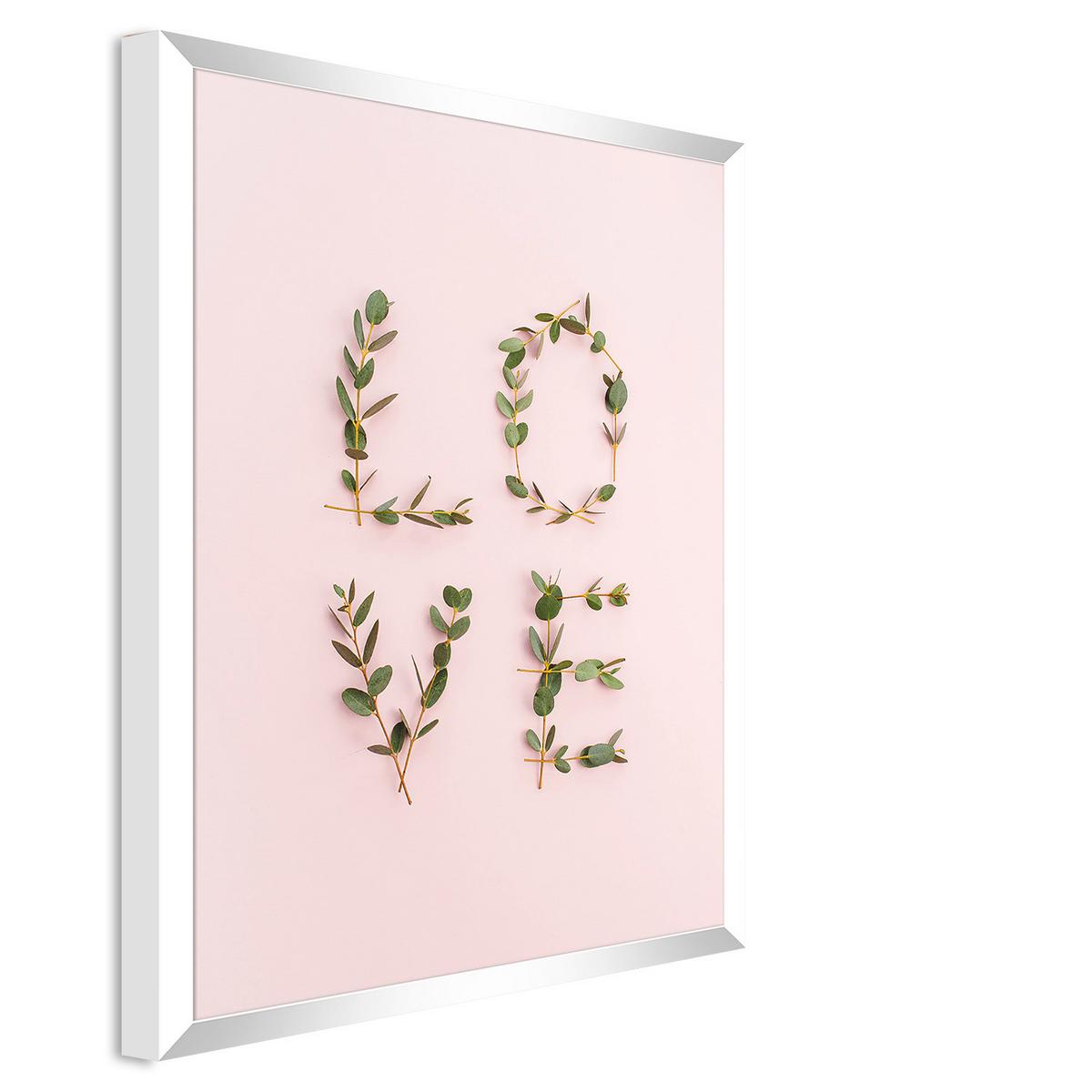 Bild Vous ca. 30x40cm - Rosa, Holzwerkstoff/Papier (30/40cm) - Modern Living