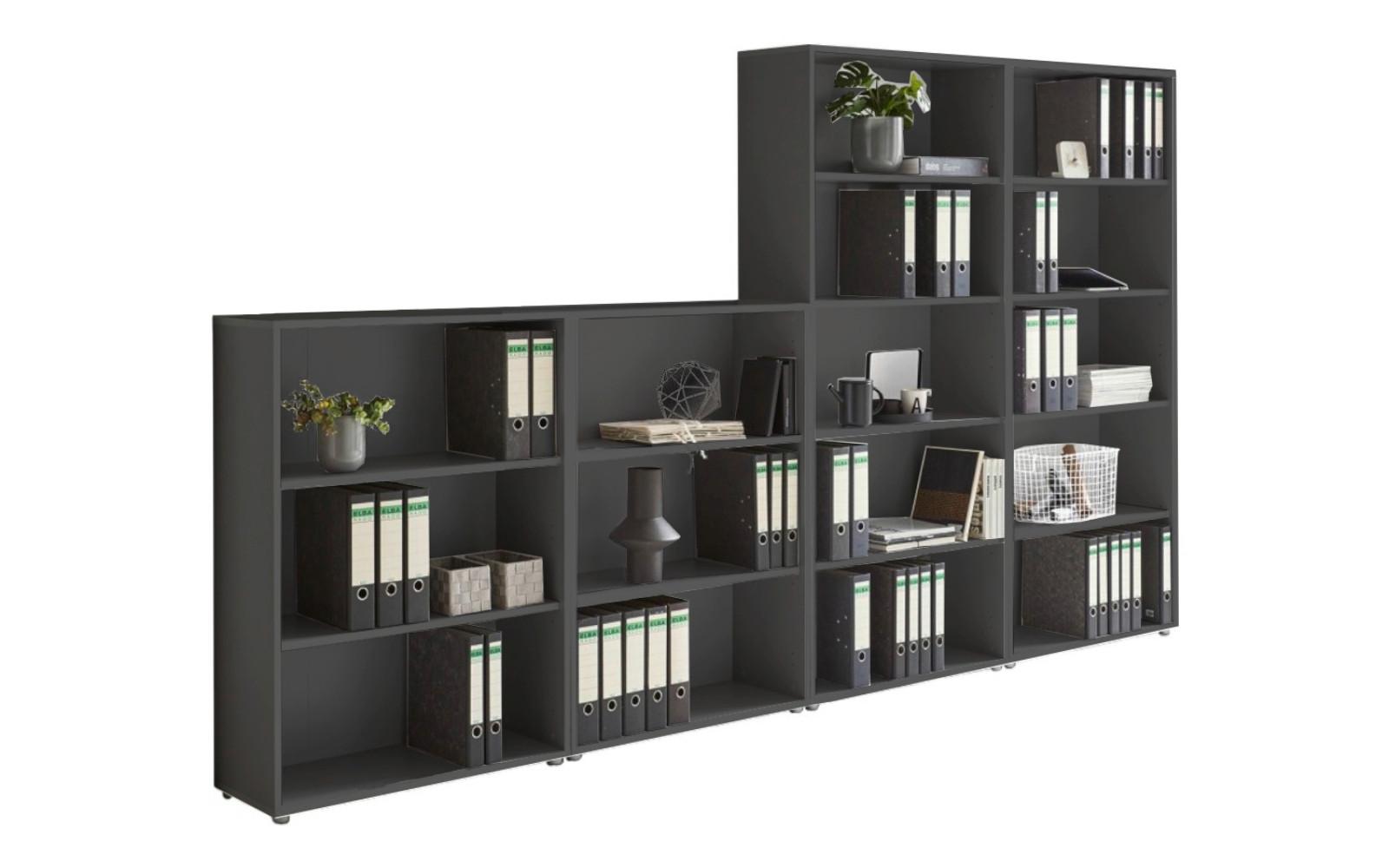 REGALSET OFFICE EDITION - RW SET 5 - Anthrazit, MODERN, Holzwerkstoff (337,6/185,6/33,0cm) - MID.YOU