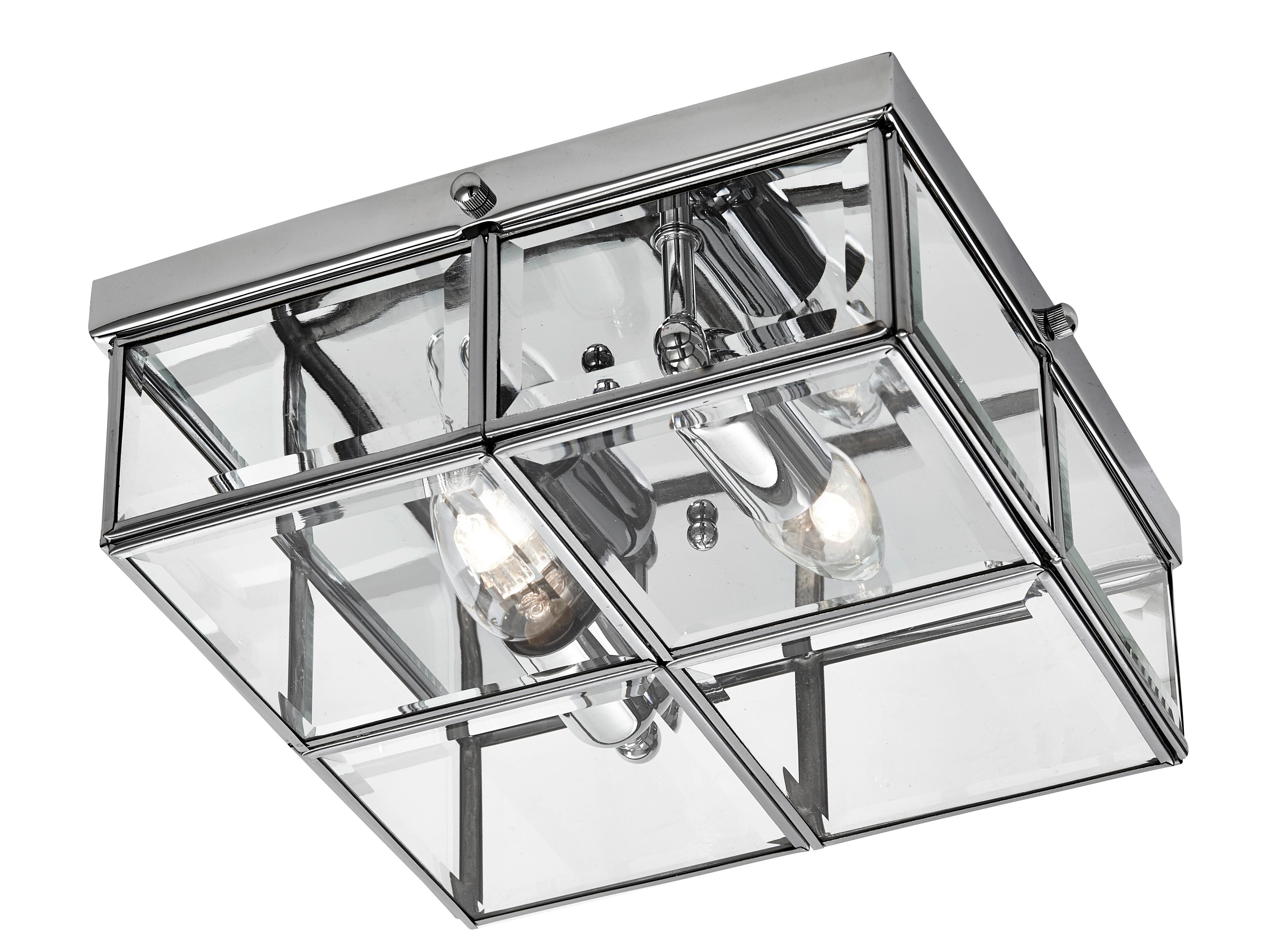 Mennyezeti Lámpa Pisa 6769-26cc - krómszínű, Konventionell, üveg/fém (25/25/10cm)