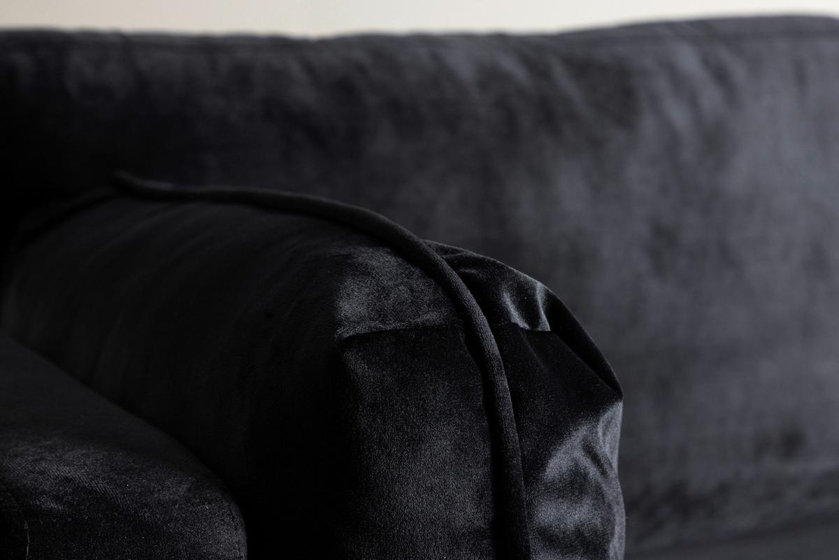 Sessel Boom ca. 110x84x86 cm Schwarz - Hellbraun/Schwarz, Design, Textil/Metall (110/84/86cm) - Livetastic