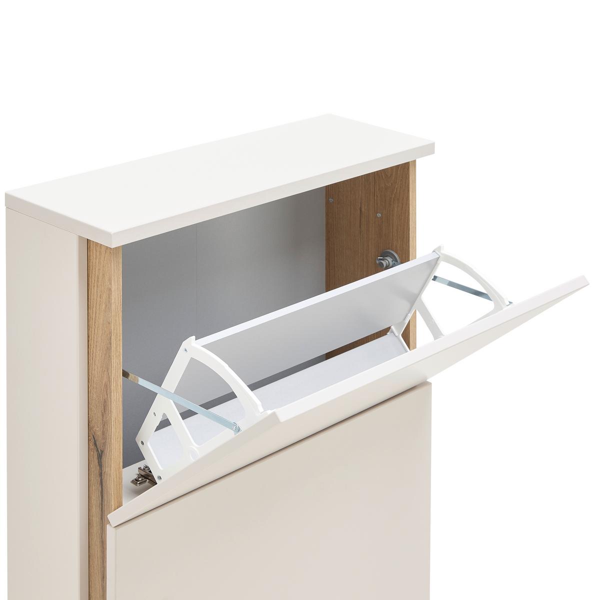 Schuhkipper Antonio Kaschmir/Evoke Eiche - Eichefarben/Creme, MODERN, Holzwerkstoff/Kunststoff (61/118/21cm) - Mömax
