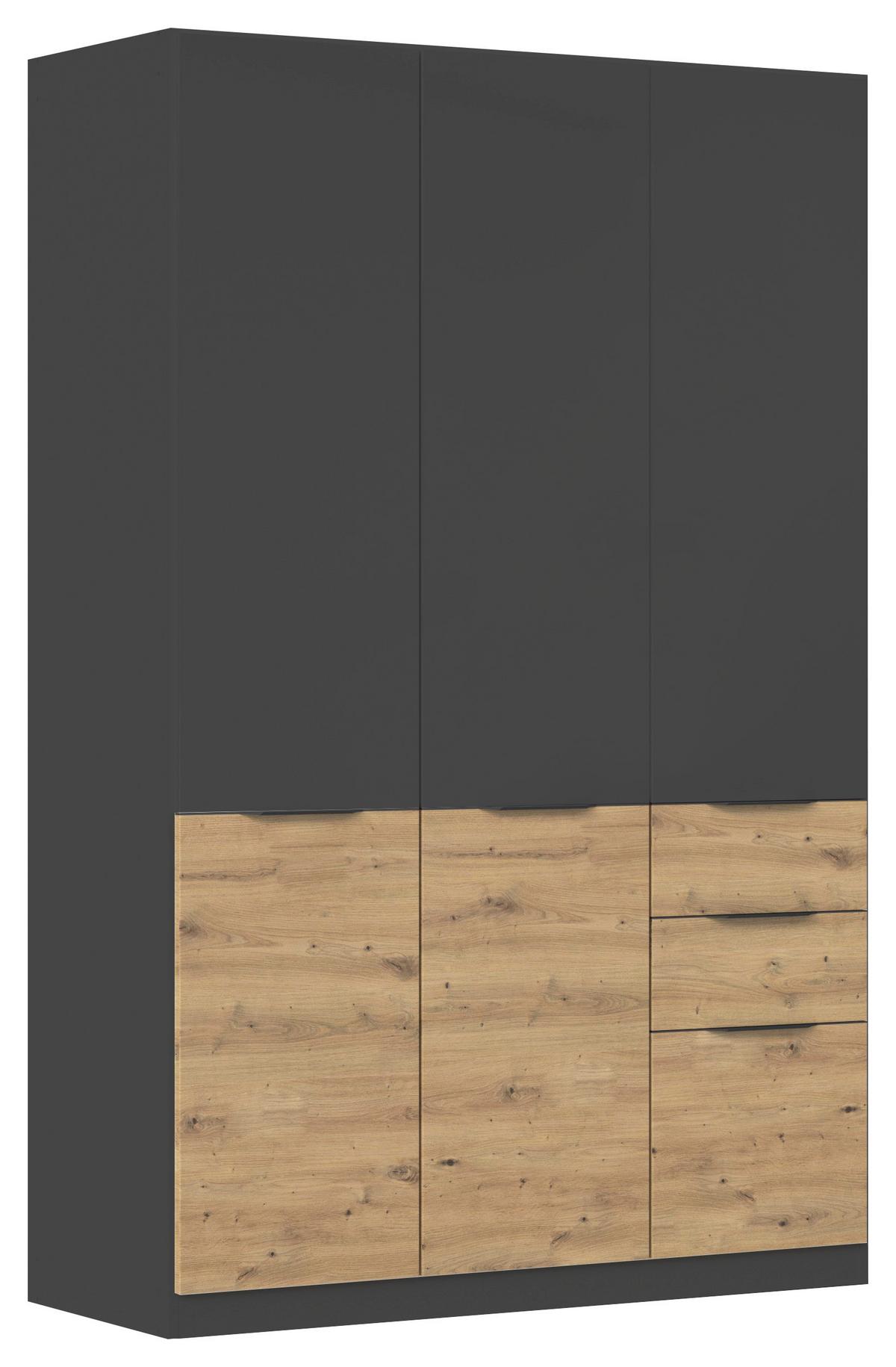 DULAP MAX-EXTRA - stejar Artisan/gri, Konventionell, material pe bază de lemn (136/210/54cm) - Modern Living