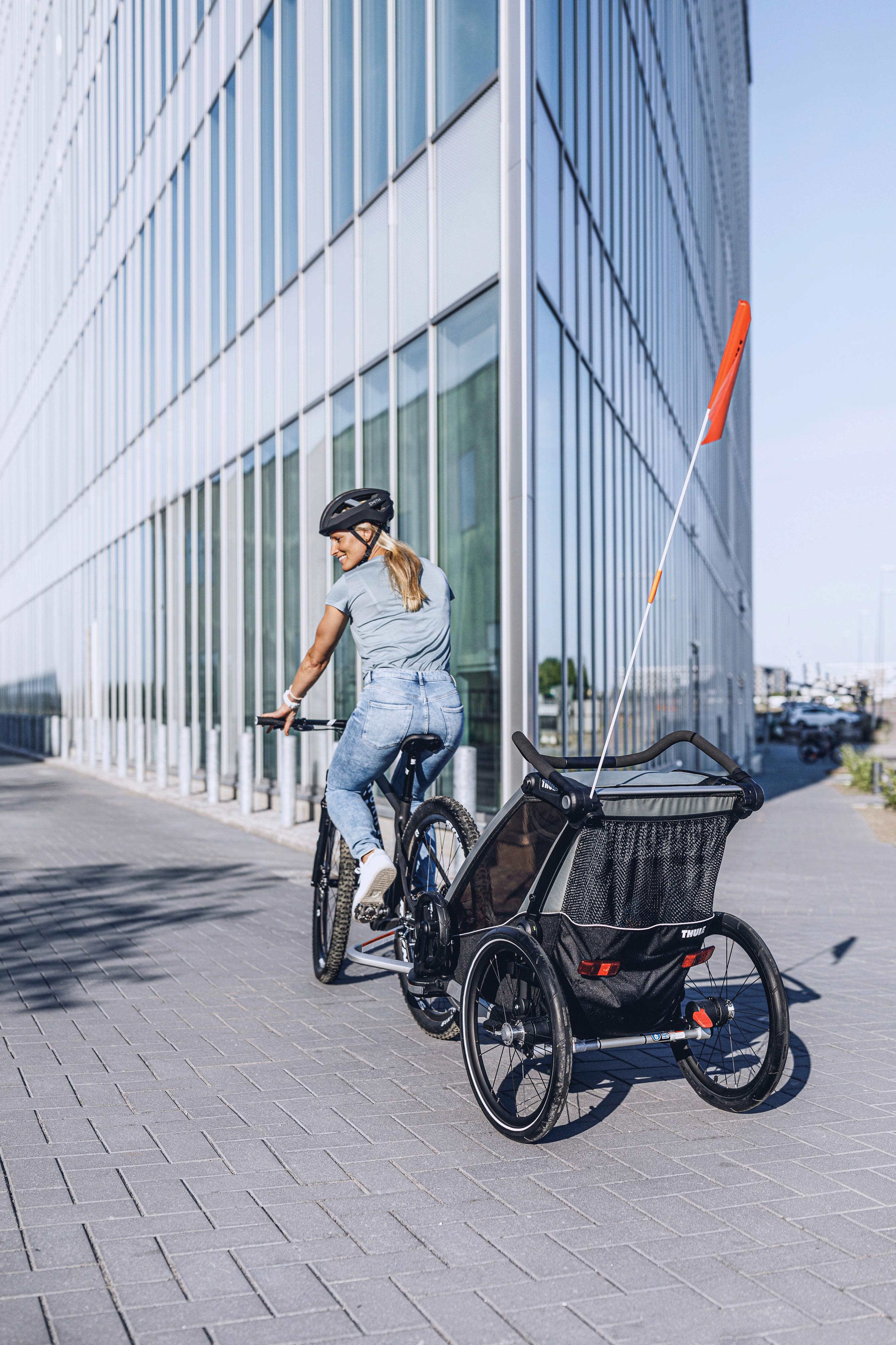 PRZYCZEPA ROWEROWA 10203022 CHARIOT LITE2 - zielony, Basics, metal (80/114,5/94cm) - Thule