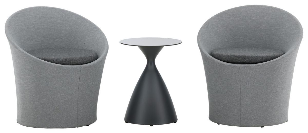 GARTENSET SPOGA - Grau, KONVENTIONELL, Textil/Metall - Gardenson
