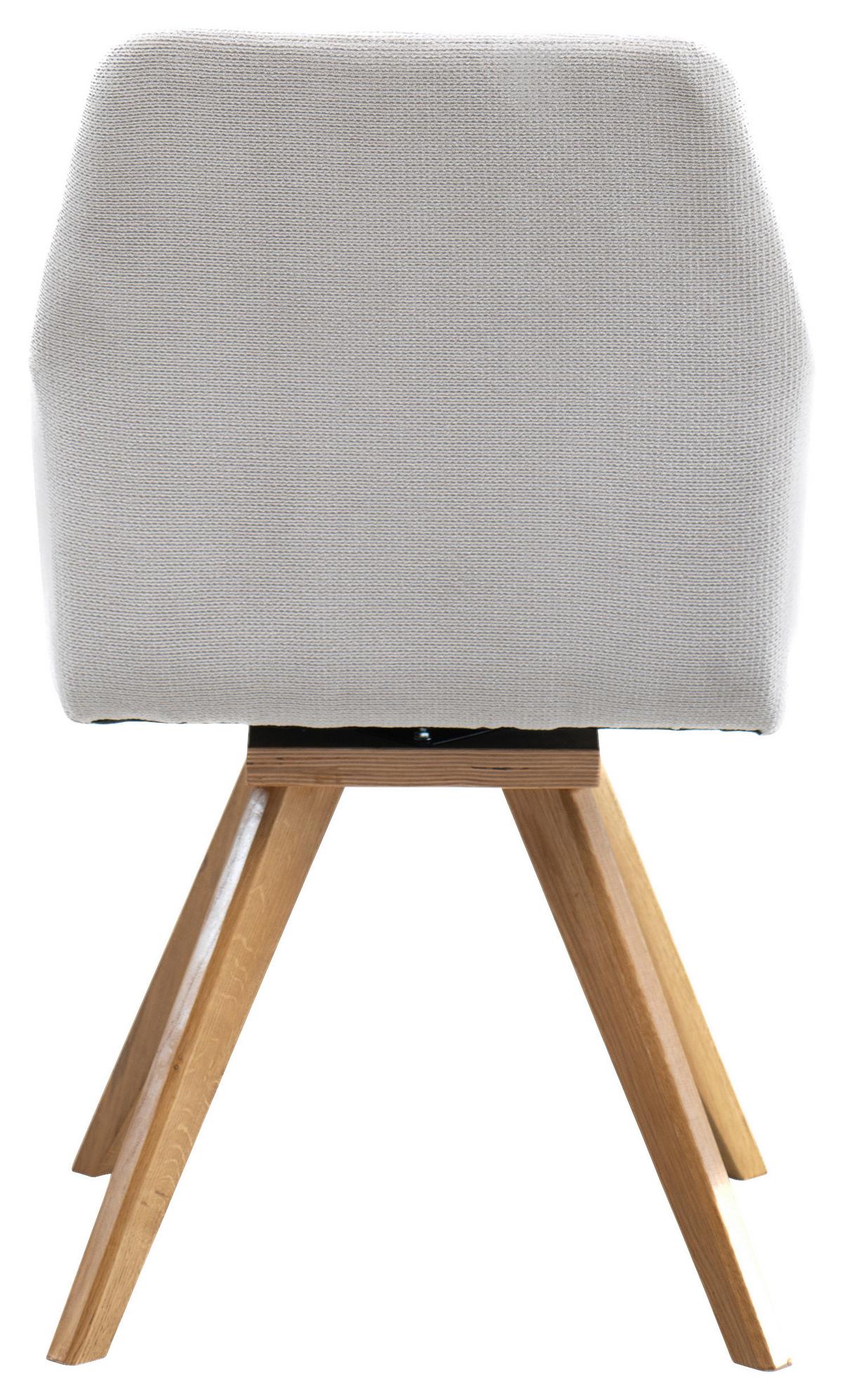 Armlehnstuhl Diona Grau - Silberfarben/Grau, MODERN, Holz/Textil (57/89/66cm) - Mömax