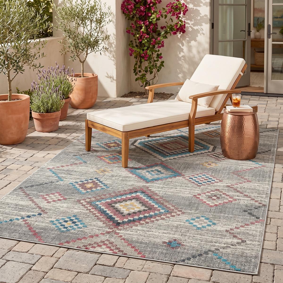 Outdoorteppich Salsa Outdoor Creme/Pastellgrün ca.140x200cm - Pastellgrün/Creme, KONVENTIONELL, Textil (140/200cm)