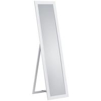 Álló Tükör Tina - fehér, Modern, faalapú anyag/Üveg (40/160cm)