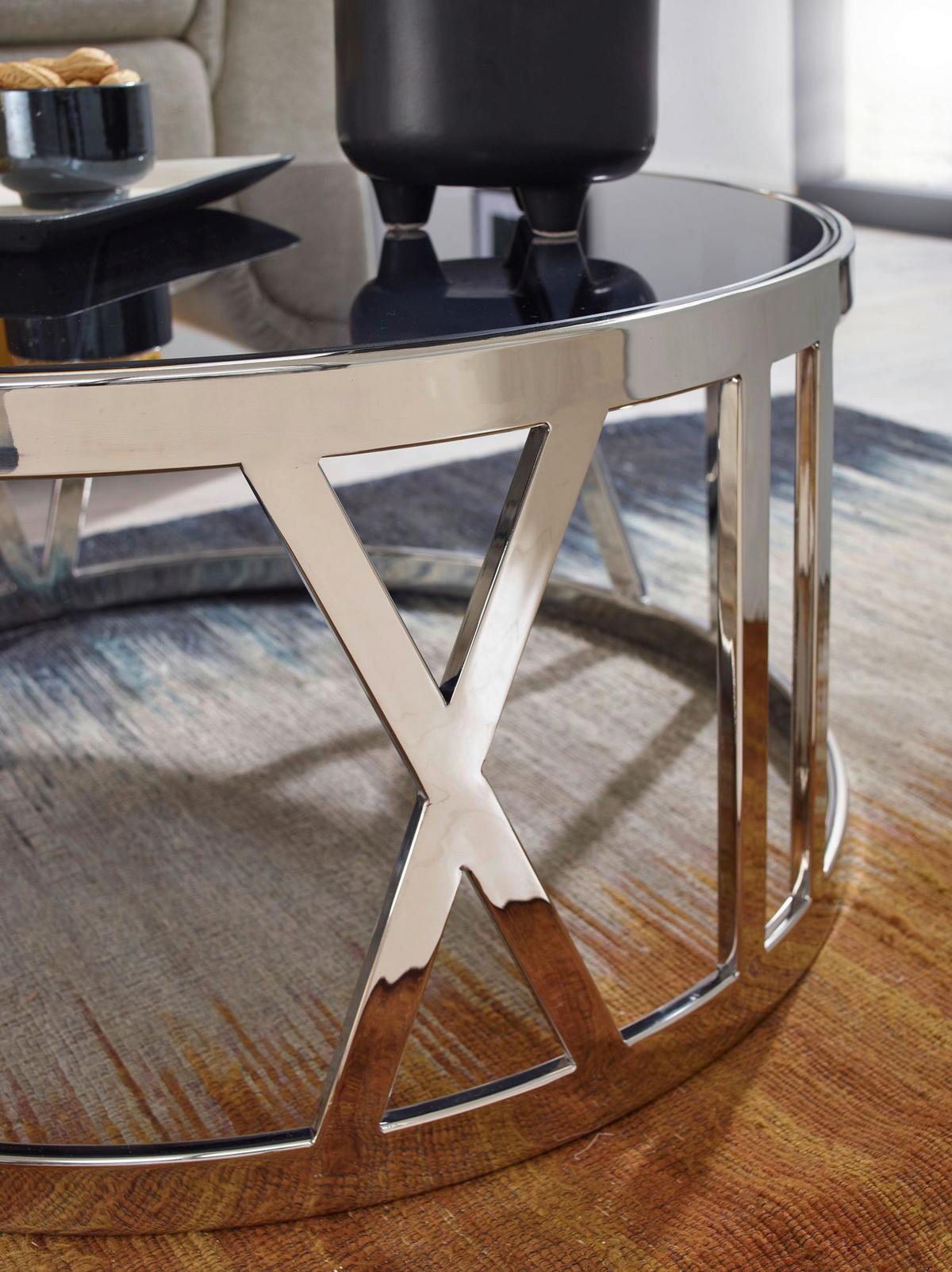 Klubska Miza Wohnling - srebrne barve, Design, steklo (60/60/30cm) - MID.YOU