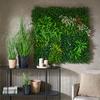 KONSTVÄXT FARNMATTE -PAZ- - grön/mörkgrön, plast (100/100cm) - Mömax