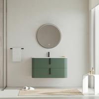 Bază pentru lavoar Lyra - verde pădure/antracit, Modern, material pe bază de lemn (101/51/46cm)