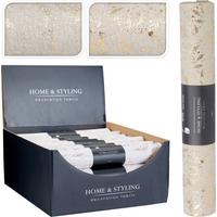 Dekoranyag Cream & Gold - krémszínű, textil (200cm)