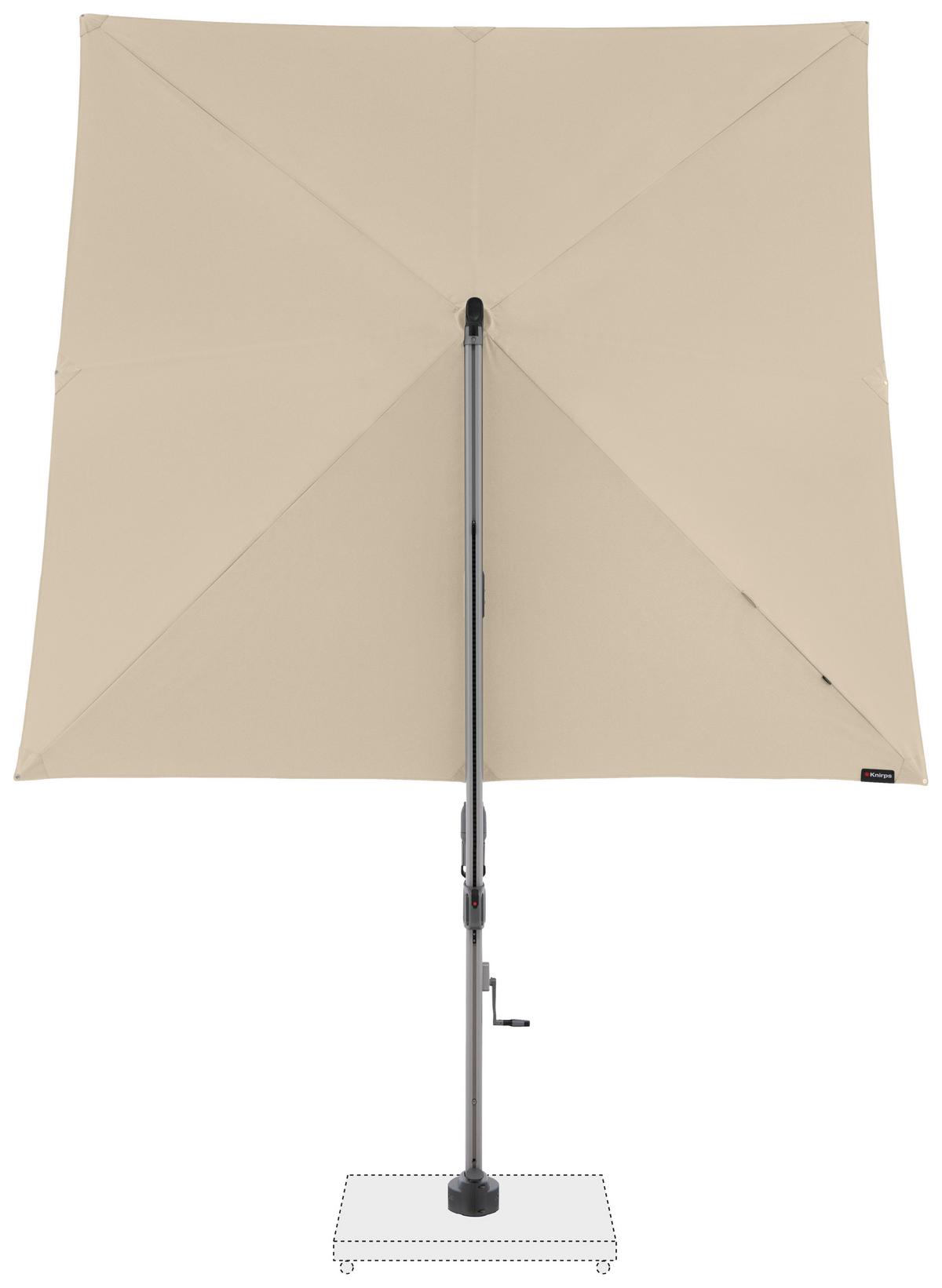 Ampelschirm Knirps Beige ca. 275x275cm - Beige/Silberfarben, KONVENTIONELL, Textil/Metall (275/275cm) - KNIRPS