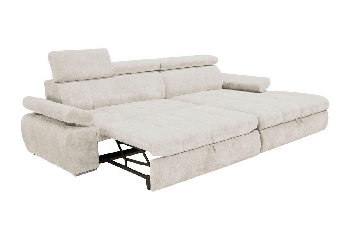 Kutna Garnitura Vegas - srebrne boje/bež, Design, drvo/tekstil (294/173cm) - Modern Living