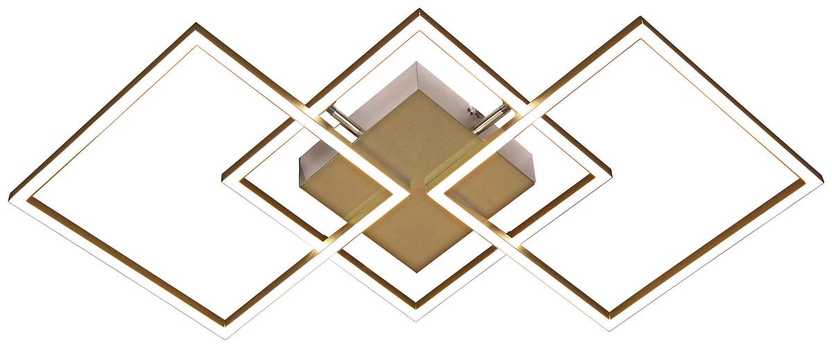 LAMPA SUFITOWA LED GIGA 4 *SBN* - kolor niklowy, Trend, tworzywo sztuczne/metal (75,5/37/6cm) - Novel