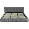 Oblazinjena Postelja Natalia, Siva, 180x200cm - črna/siva, Design, kovina/umetna masa (208/90/228cm) - Livetastic