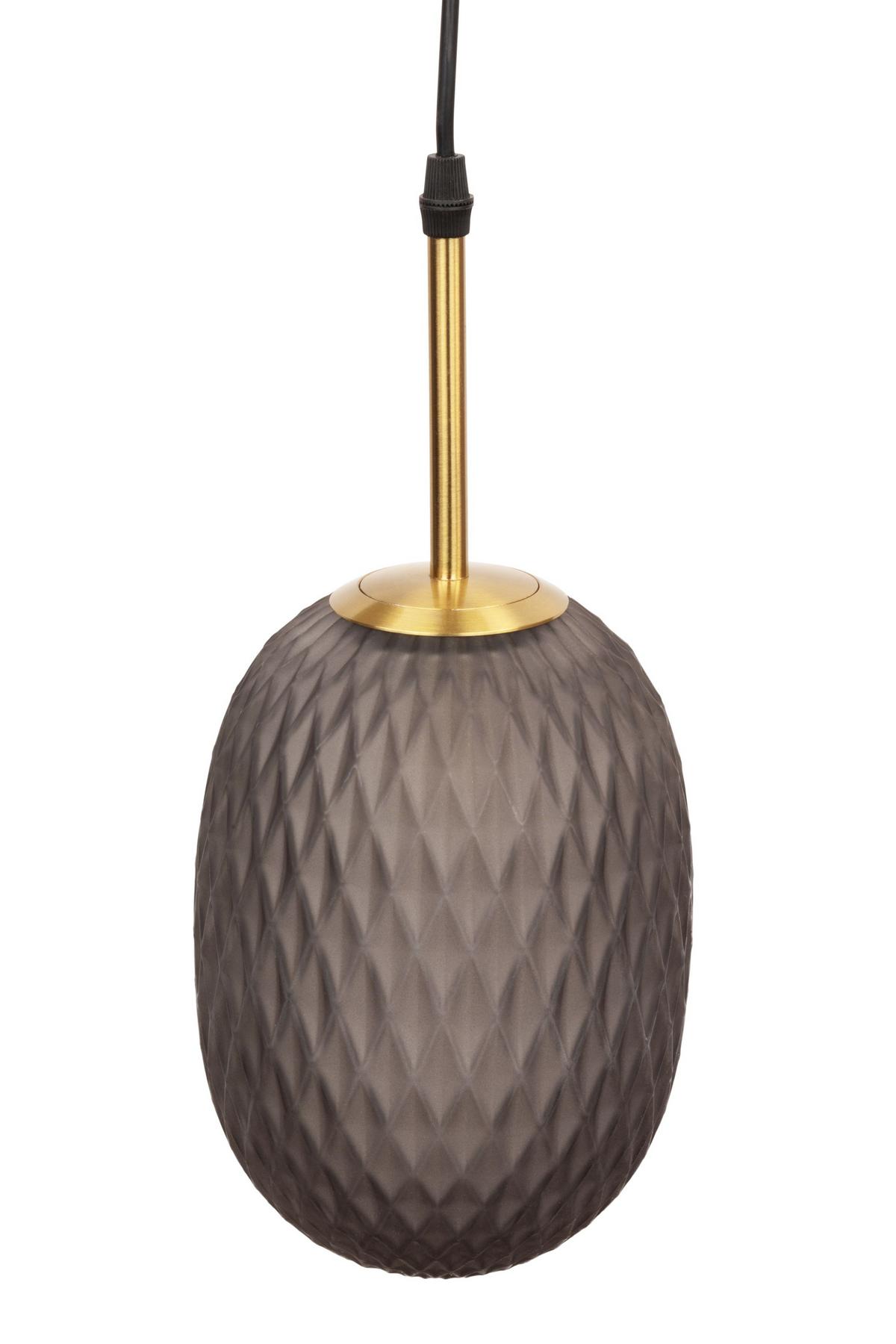 LAMPA WISZĄCA SAVANNAH - kolor brązu/czarny, Trend, metal/szkło (350/150cm) - Novel