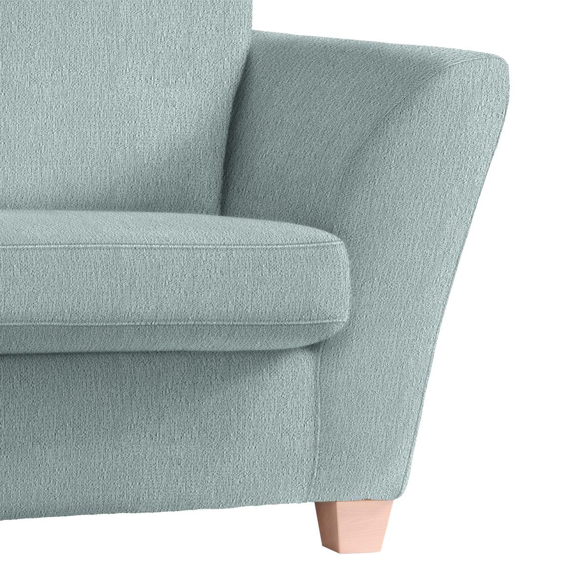 2-Sitzer-Sofa Devado Petrol - Petrol/Naturfarben, Holz/Textil (190/70-85/95cm) - Mömax