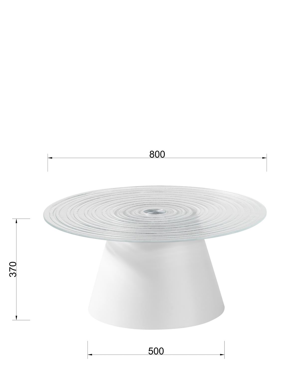 Celeste Stolić - bijela/prozirno, Lifestyle, staklo/metal (80/37cm) - Premium Living