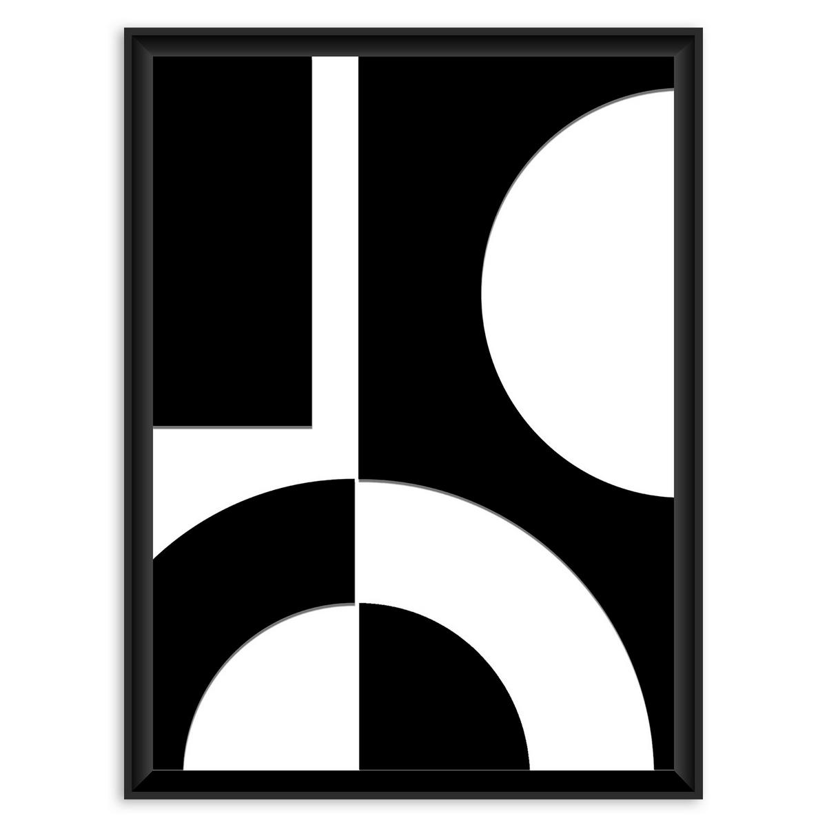 Kép Nero - fekete/fehér, faalapú anyag/papír (30/40cm) - Modern Living