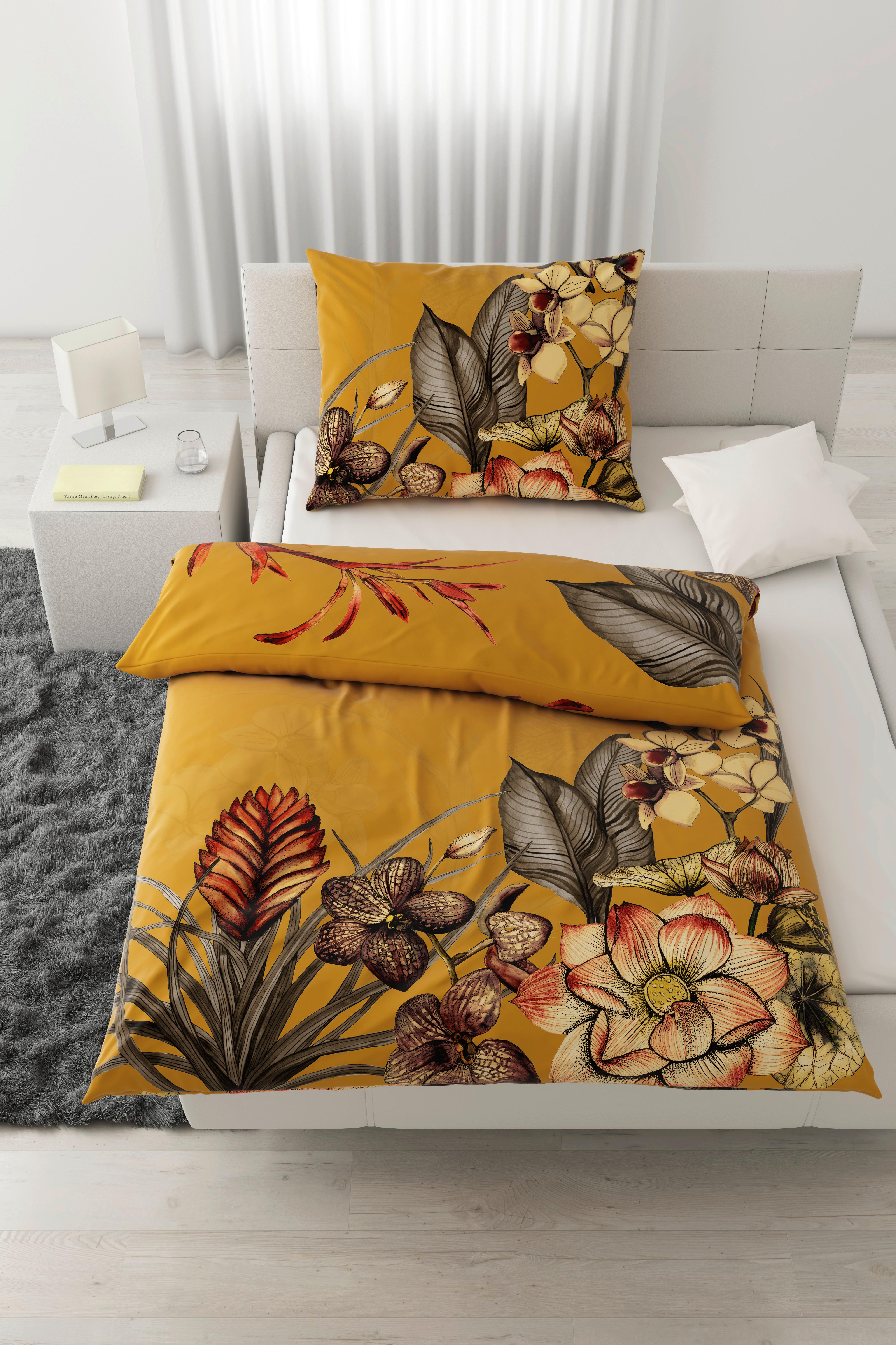 Ágyneműhuzat-garnitúra Cartaxo - sárga, Lifestyle, textil (140/200cm) - Modern Living