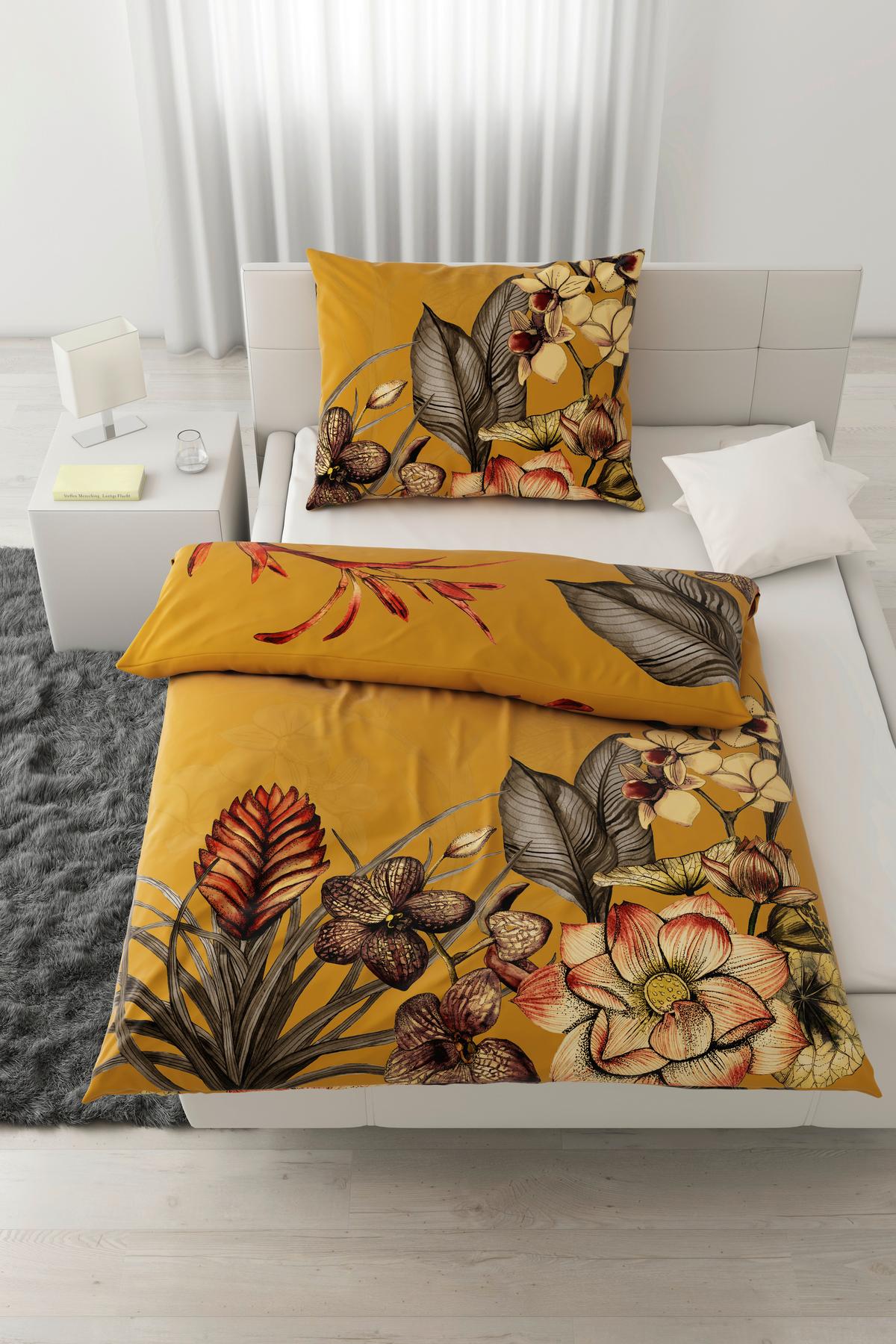 Ágyneműhuzat-garnitúra Cartaxo - sárga, Lifestyle, textil (140/200cm) - Modern Living