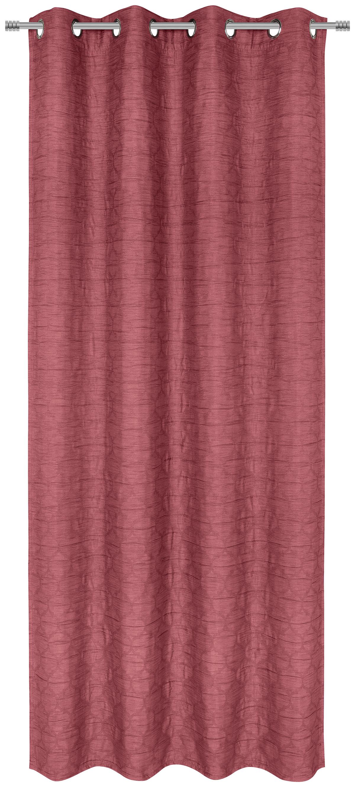ZASŁONA NA PRZELOTKACH SAN MARCO - jagodowy, Basics, tkanina (135/245cm) - Esposa