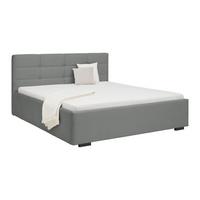 Oblazinjena Postelja Nelo, Siva, 180x200 - siva/črna, Konvencionalno, umetna masa/tekstil (180/200cm) - Mömax