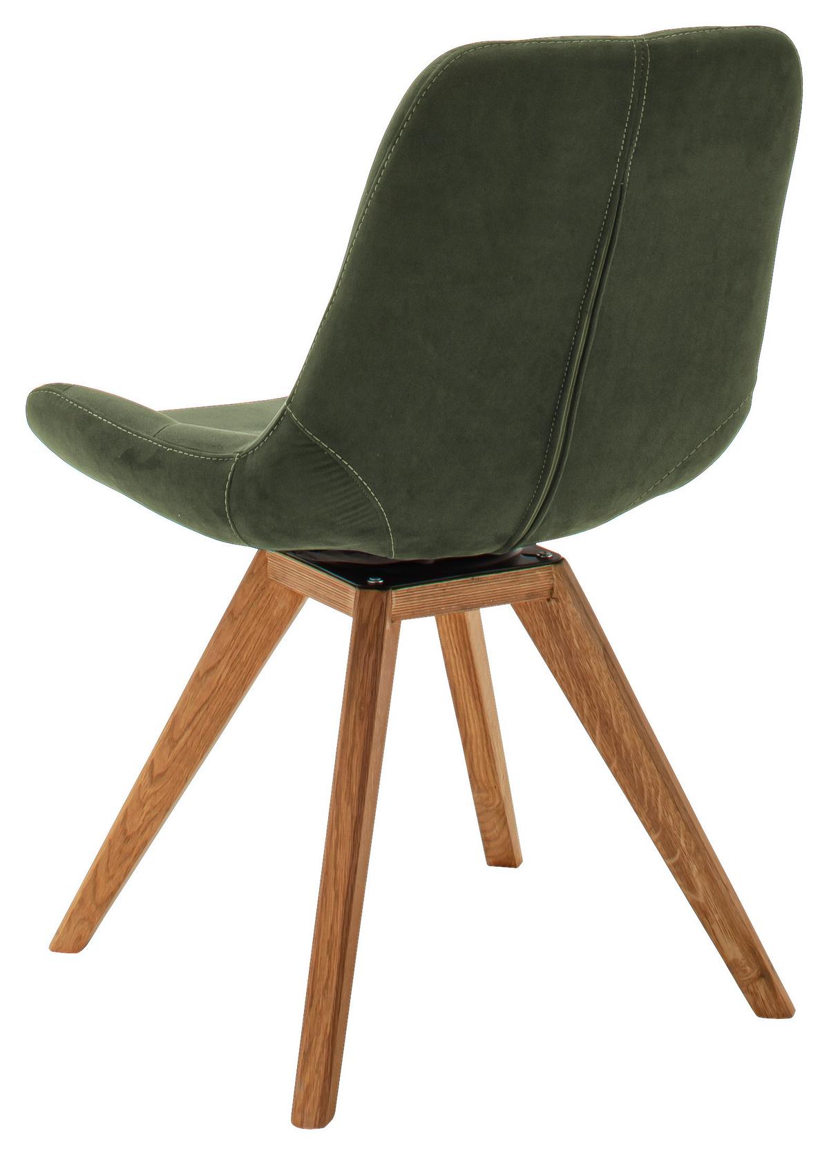 KRZESŁO BELFAST - oliwkowa zieleń, Konventionell, tkanina/drewno (56/84/63cm) - Carryhome