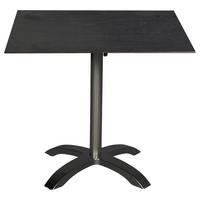 STÓŁ OGRODOWY GEORGE - antracytowy, Modern, tworzywo sztuczne/metal (80/72/80cm) - Ambia Garden