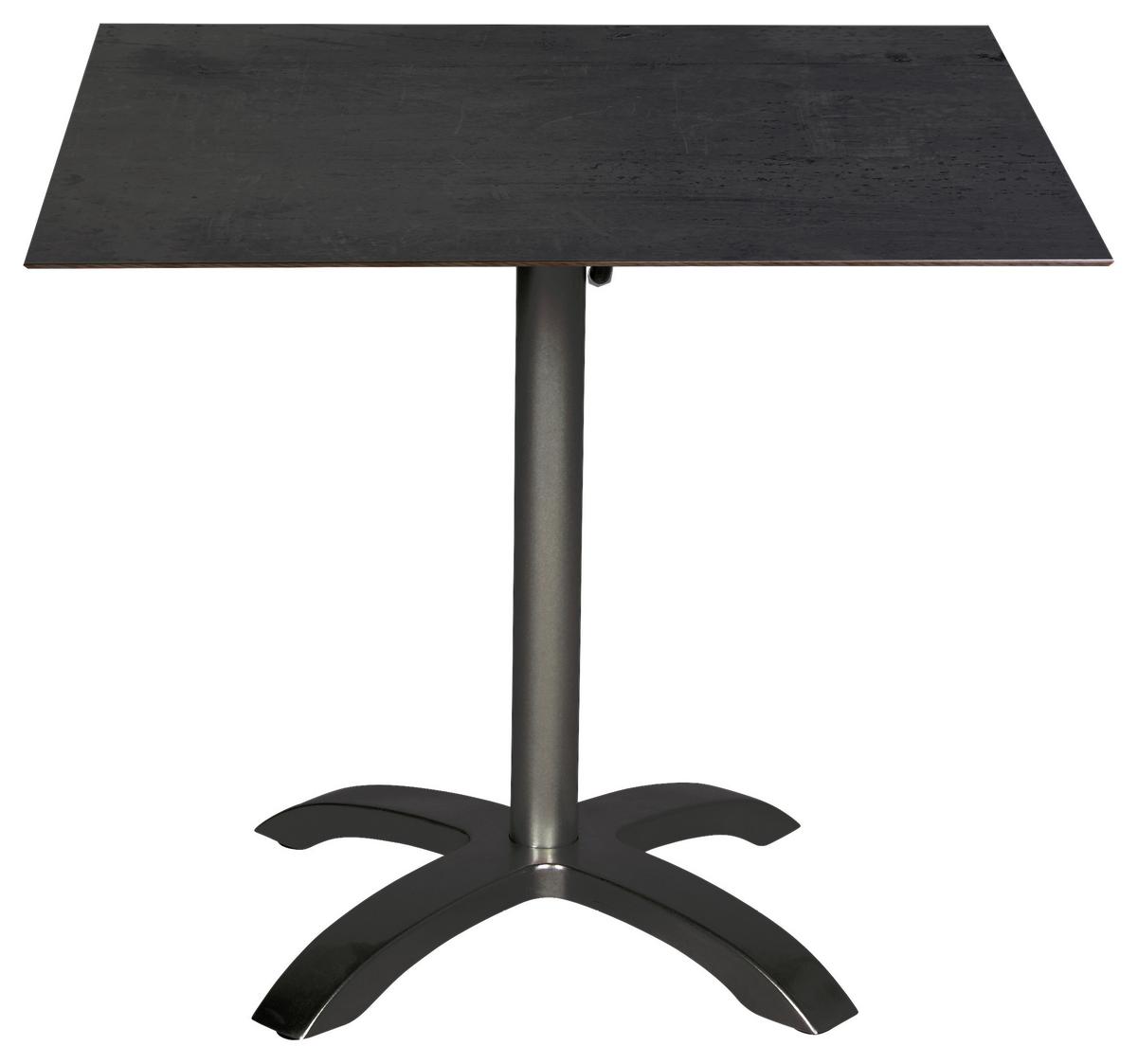 STÓŁ OGRODOWY GEORGE - antracytowy, Modern, tworzywo sztuczne/metal (80/72/80cm) - Ambia Garden