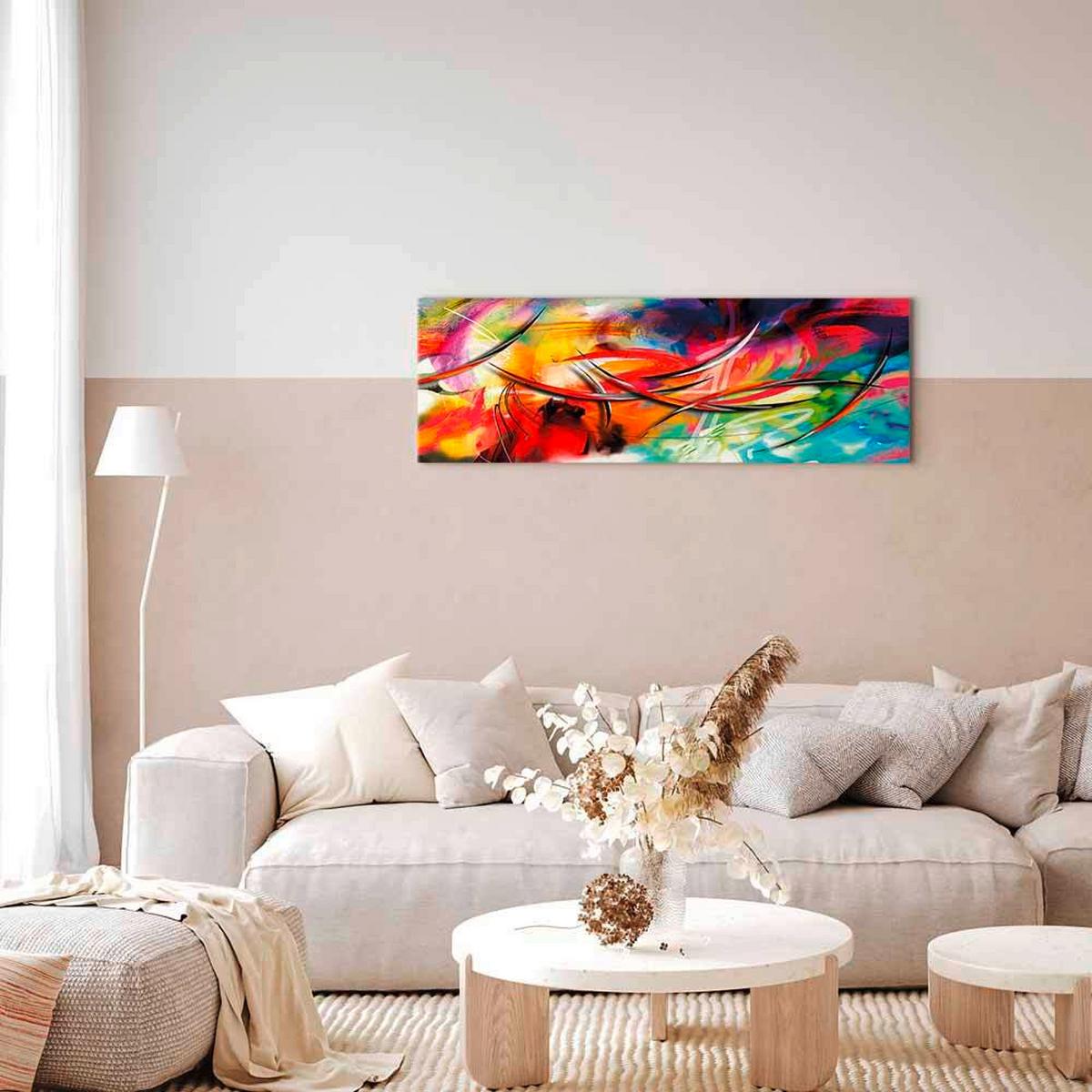 Slika Na Platnu Dance Of The Rainbow - večbarvno, Basics, tekstil/les (150/50/1,2cm) - artgeist