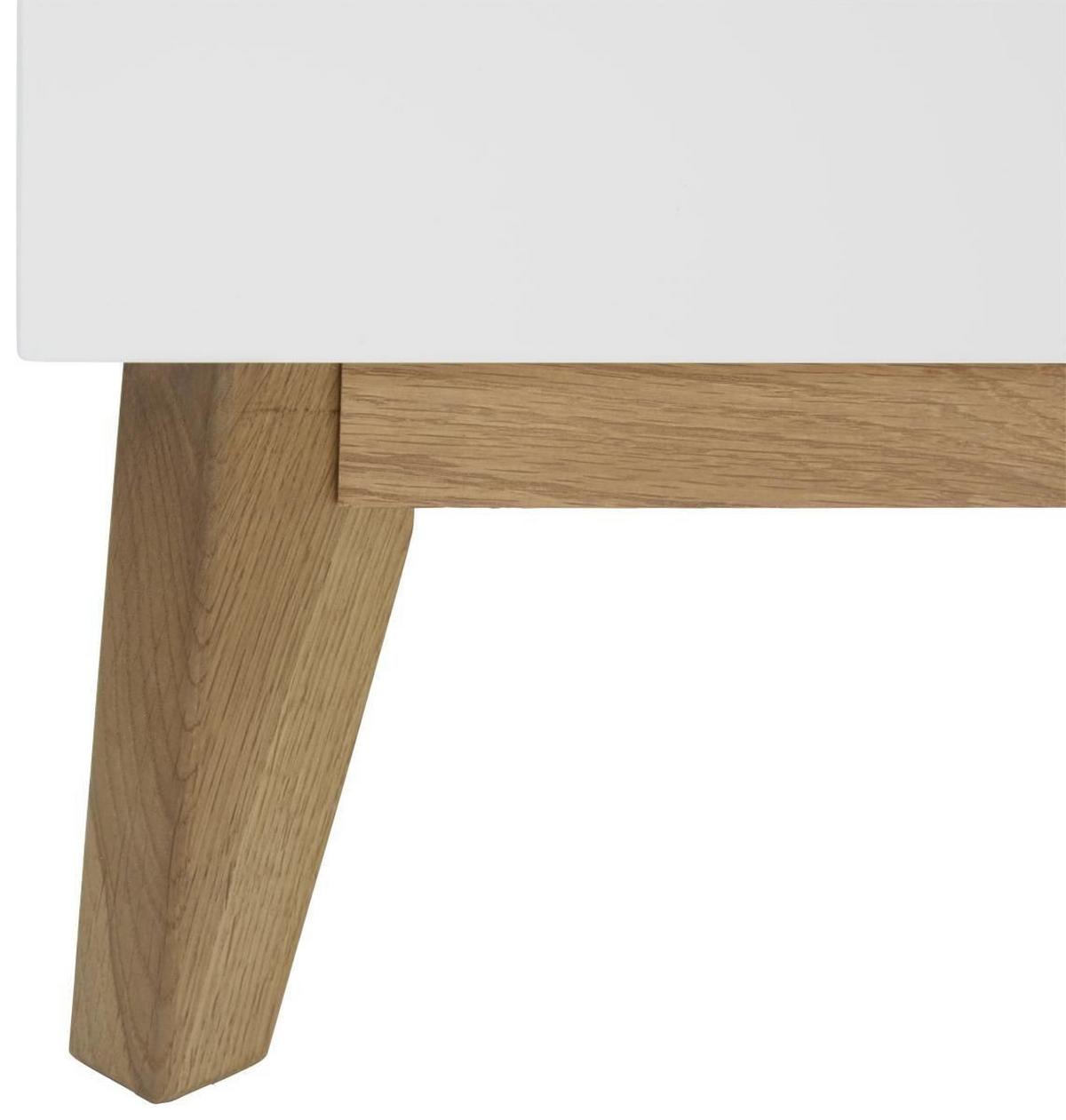 SEKRETARZYK BLANC - kolor dębowy/biały, Modern, materiał drewnopochodny/drewno (96,7/115/40,5cm) - Novel