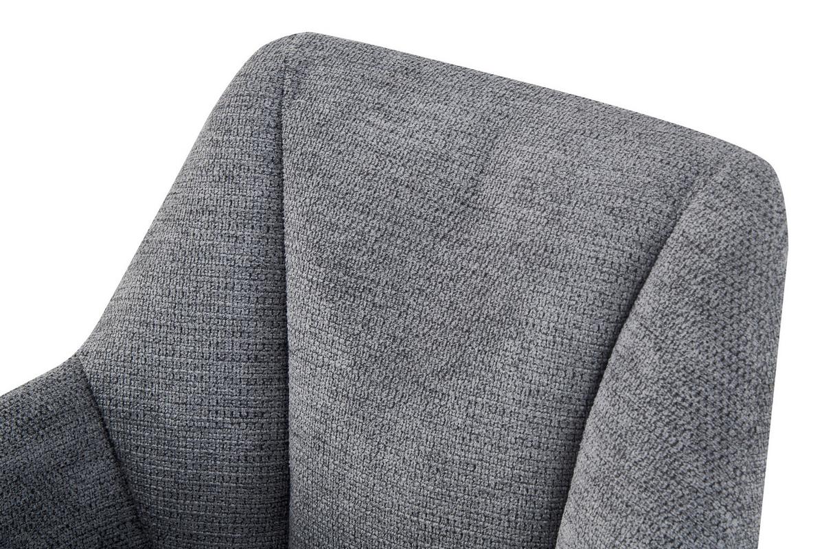 STUHL-SET BELLA - Anthrazit/Schwarz, Modern, Textil/Metall (55/82/62cm) - MID.YOU