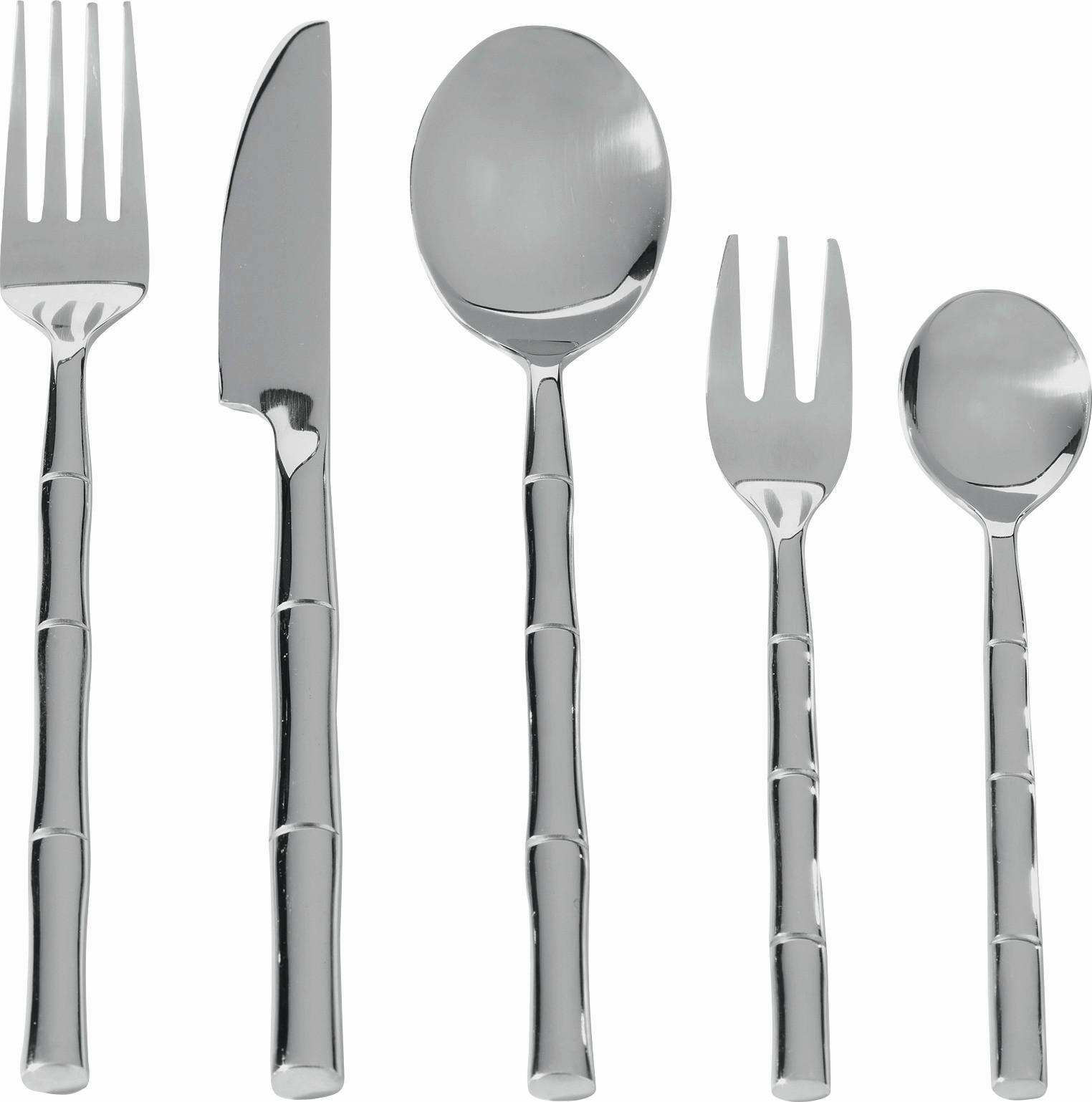 BESTICKSET NICOLE -AKT- - stålfärgad, Basics, metall - Mömax