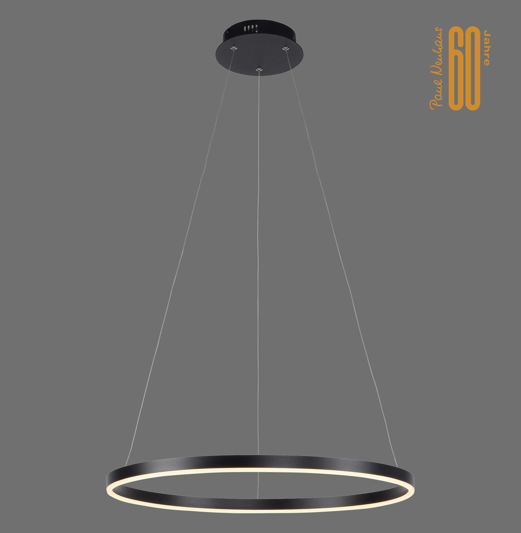 LAMPA WISZĄCA LED 15394-13 RITUS - antracytowy, Design, tworzywo sztuczne/metal (58,5/58,5/120cm)