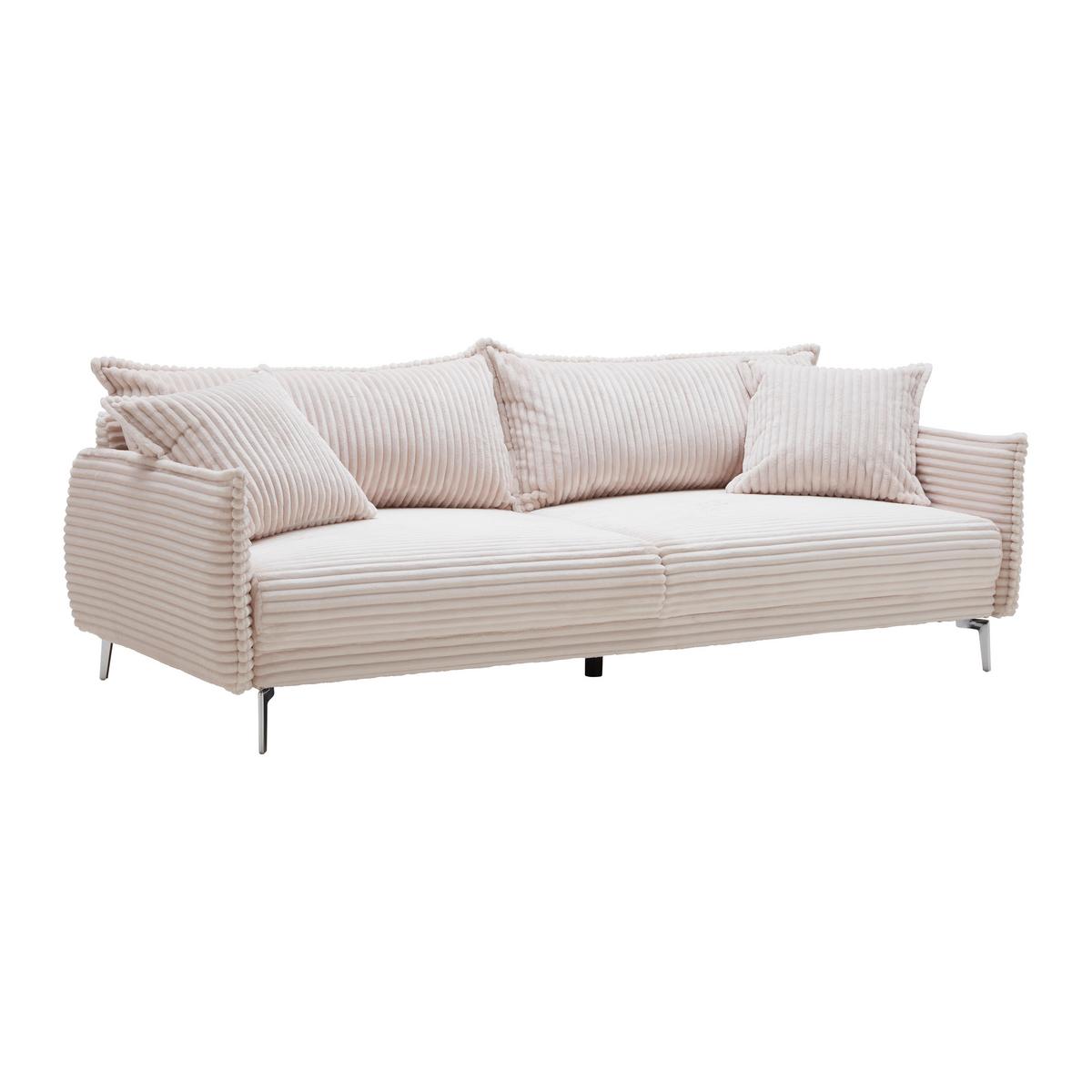 Kanapé Kiss - fehér, Modern, faalapú anyag/textil (241/90/117cm) - Mömax