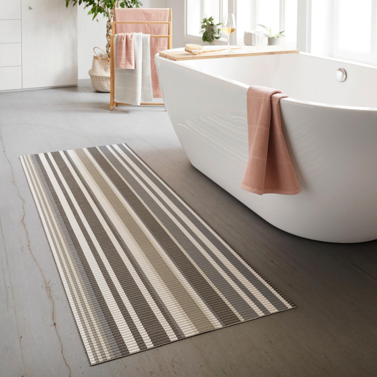 Antirutschmatte Stripe in diversen Farben - Blau/Gelb, Textil (65/180cm) - Modern Living