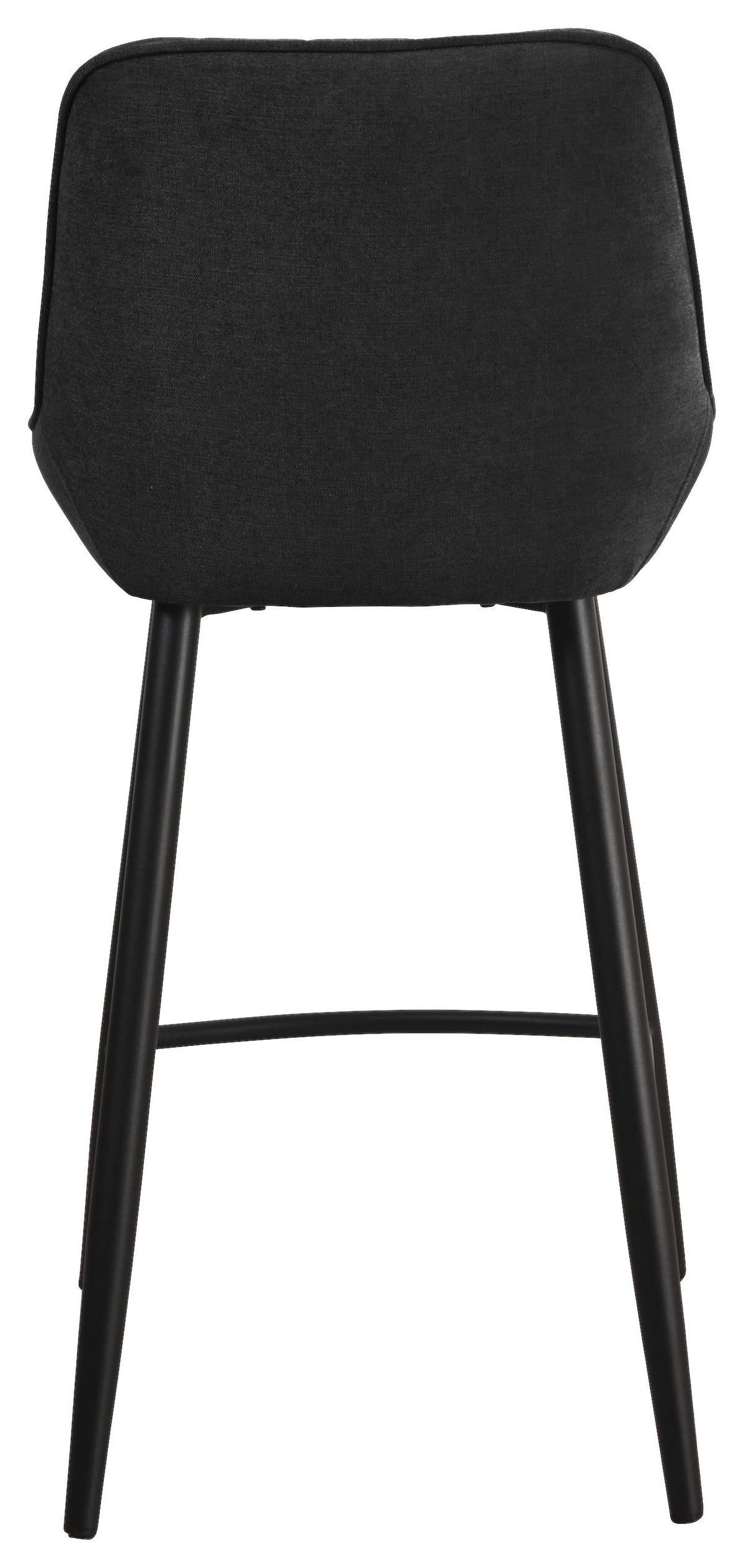 Taburet de bar GAMA - negru, Basics, lemn/metal (46,5/94,5/53,5cm) - Mömax