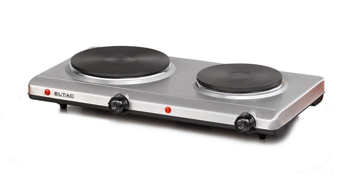 PŁYTA DWUPALNIKOWA ELTAC DK 29 - czarny chrom, Basics, metal (50/8.5/29cm) - Rommelsbacher